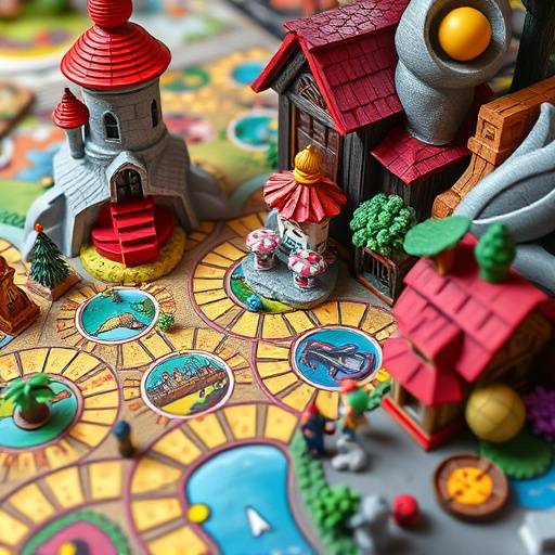 The Wonderland Adventure board game, featuring colourful illustrations.